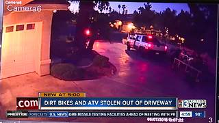 Thieves caught on camera stealing trailer & motorcycles
