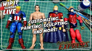 Customizing Action Figures - WIP IT Sunday Live - Episode #33 - Painting, Sculpting, and More!
