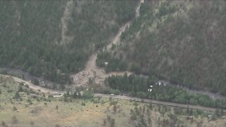 AIRTRACKER7 flies over damage left by mudslides in Larimer County