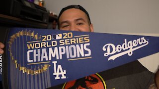 Un-boxing: Los Angeles Dodgers 2020 World Series Champions Pennant