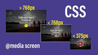 Estilo #css para personalizar el botón reproducir videos