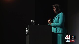 Cynthia Newsome speaks at Cerner Black History Month event