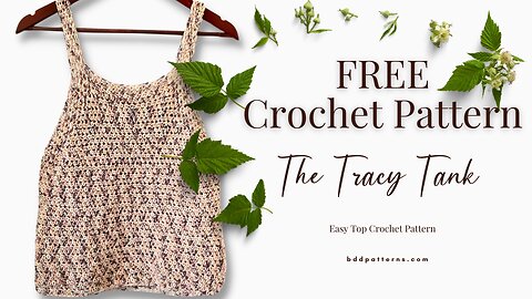 Super Easy FREE Crochet Pattern; How To Crochet A Tank Top