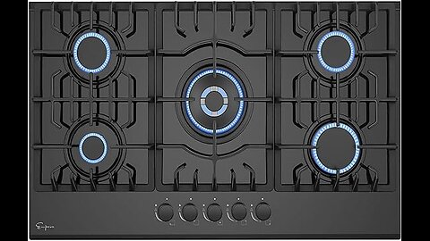 Empava 24 Inch Gas Cooktop Professional 4 Italy Sabaf Burners Stove Top Certified with Thermocouple