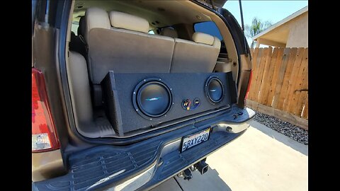 Subbox for 2 10" subwoofers behind 3rd row seat Yukon, Tahoe, SUV