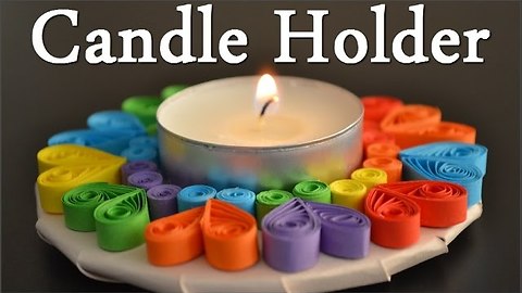 How to make a paper quil candle holder