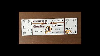 November 10, 1991 - Washington Redskins Host Atlanta Falcons (Ticket Stub & Images)