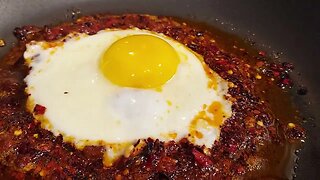 Eggs in Chili Crunch!!!!!!! YESSSS! The BEST Fried Egg you'll ever make!