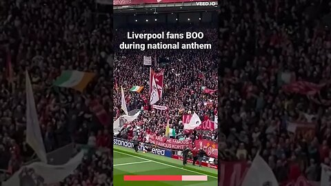 Liverpool fans BOO and JEER during national anthem #kingcharles #royalfamily #coronation#LFC#shorts