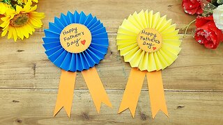 Father's Day Craft Ideas - How to Make Fathers Day Badge | Handmade Crafts For School Projects