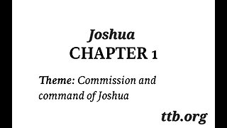 Joshua Chapter 1 (Bible Study)