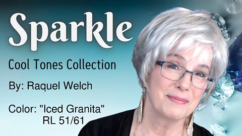 Raquel Welch SPARKLE Wig Review ICED GRANITA Believable silver grey-white 💎🦋💎 face-framing fringe