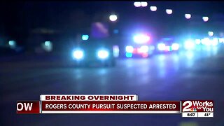 Rogers County pursuit suspected arrested