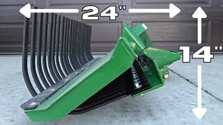 Limited Storage Space? New Landscape Rake & Blade for Subcompact Tractors