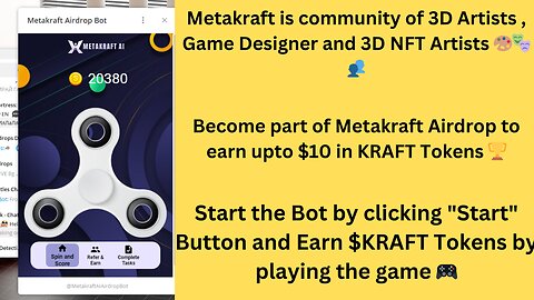 NW MINING AIDROP METAGRAFT//Become part of Metakraft Airdrop to earn upto $10 in KRAFT Tokens 🏆
