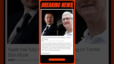 Live News | Elon Musk Announces Apple's Return to Twitter: See What's Changed! | #shorts #news
