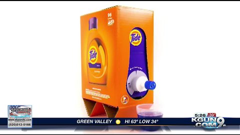 Eco friendly packaging for Tide laundry detergent