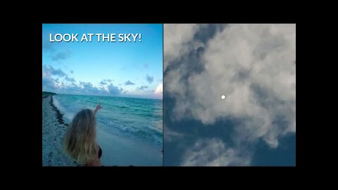 Footage of 'spherical' UFO captured. 04/06/2021. North Carolina Coast, US. Credit: Sailind And Fun