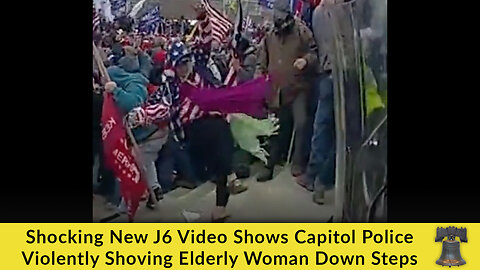 Shocking New J6 Video Shows Capitol Police Violently Shoving Elderly Woman Down Steps