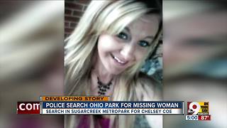 Police search park for missing woman