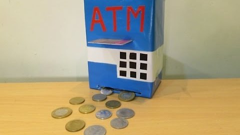 How to make a ATM Machine Piggy Bank Mini ATM Machine at Home - toy for kid