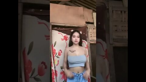 Amazing Asian girl with no bra challenge #short #tiktok