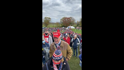 People lined up in PA for a recent Trump rally