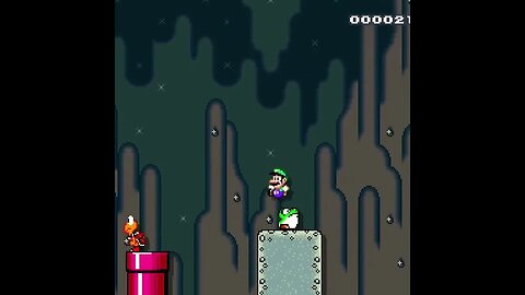 Frozen Crystal Cave clip #mariomaker2 #nintendo #smm2