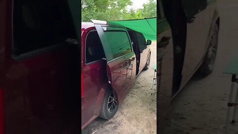 Van Camping in the Woods | Rainstorm Coming