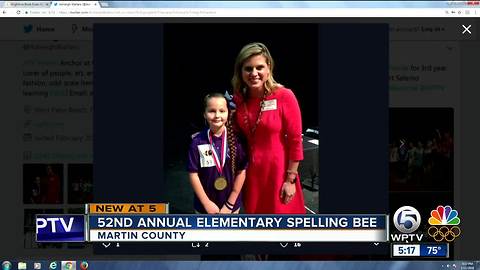9-year-old girl wins Martin County spelling bee