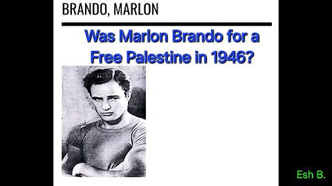 Was actor Marlon Brando for a Free Palestine in 1946?