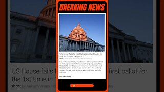 Latest Reports | History Made: US House Fails to Elect Speaker in 100 Years! | #shorts #news