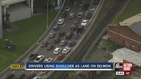 Commuters concerned about drivers using shoulder on Selmon Expressway | Driving Tampa Bay Forward
