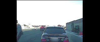 NHP trooper nearly hit by car