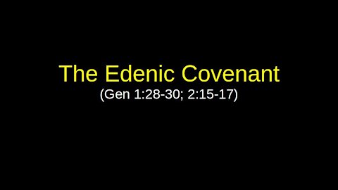 The Edenic Covenant