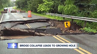 Residents frustrated by huge hole left by bridge collapse in Summit County