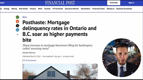 Mortgage Delinquencies EXPLODE in Canada SURPASS US in 2008. This is BAD!