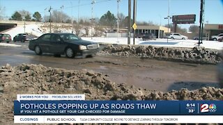 Potholes popping up as roads thaw