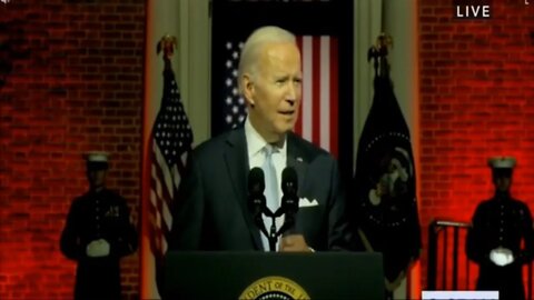 Patriot heckles Joe Biden during his divissive speech and screams F Joe Biden