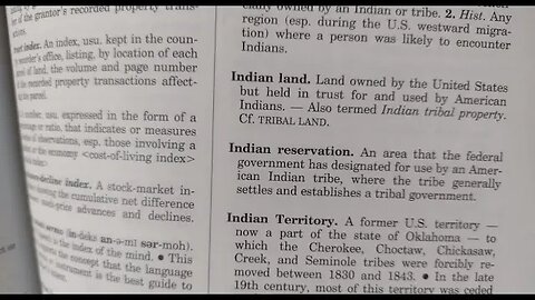 Black's Law Dictionary, Indian Titles.. Reservations.. Lands.. and Tribes 🏹