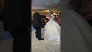 Bride and granddad dance Ireland gypsy traveller England