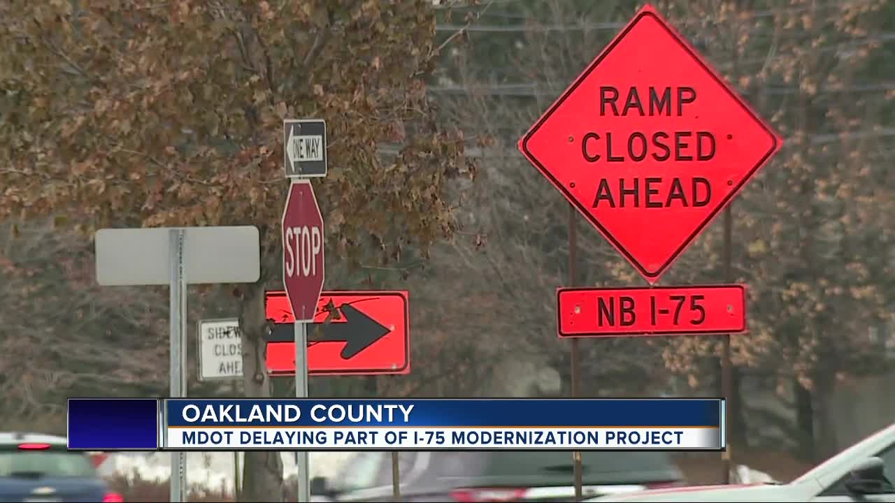 Construction on phase 2 of I-75 modernization project delayed until late December