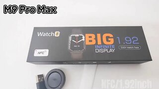 M9 PRO MAX Smartwatch 1.92 pk i7 pro X8 X7 T900 L Max Watch 8 series