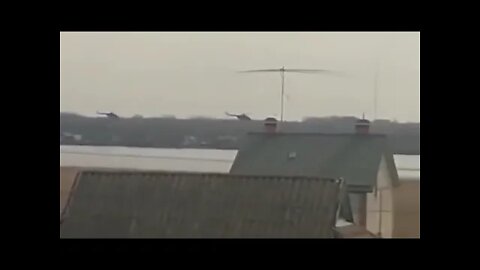 ★★★ Russian Helicopters Fly Over the Antonovsky Bridge, Kherson Region