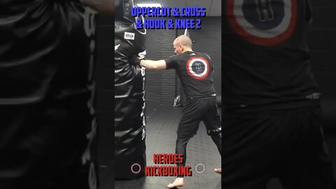 Heroes Training Center | Kickboxing "How To Double Up" Uppercut & Cross & Uppercut & Knee 2 #Shorts