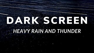 Sleep FAST to Heavy Rain and Thunder in Parking Lot at Night | End Insomnia, Study, Relax