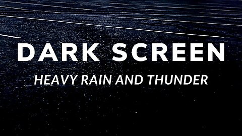 Sleep FAST to Heavy Rain and Thunder in Parking Lot at Night | End Insomnia, Study, Relax