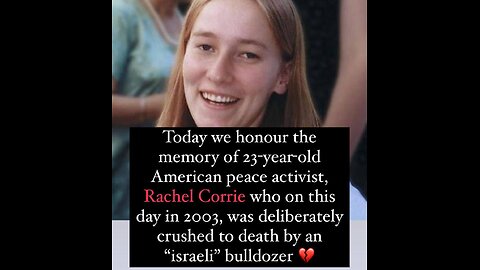 Let’s all remember her🙏 A true hero for humanity: Rachel Corrie