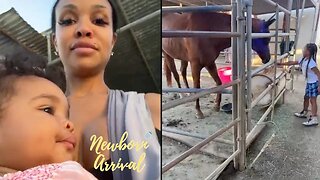 Fetty Wap & Masika's Daughter Khari Feeds Their Horse Spirit! 🐴