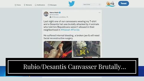 Rubio/Desantis Canvasser Brutally Attacked while Campaigning in Florida Neighborhood
